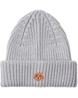 PELO FOUNDATION Poodle Dog Beanie Hat - Gray