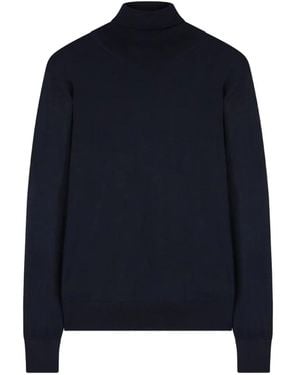 RETORI Mock-Neck Jumper - Blue
