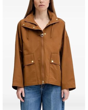 Barbour Cecile Hooded Zip-Front Jacket - Brown