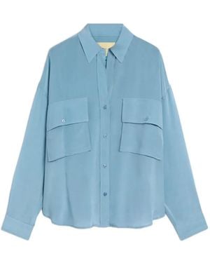 Momoní Pitanga Silk Shirt - Blue