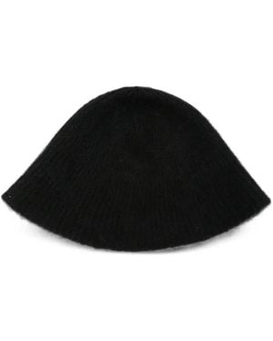 DRYKORN Kapsika Brushed Ribbed-Knit Bucket Hat - Black