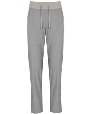 Panicale Drawstring Side-Stripe Trousers - Grey