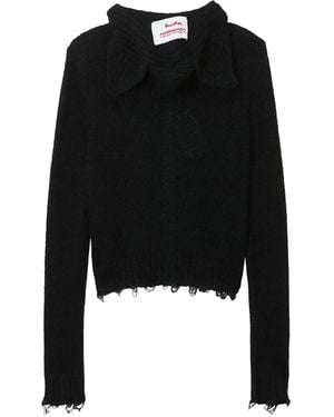 Charles Jeffrey Button Frayed Cardigan - Black