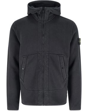 Stone Island Logo-Patch Hoodie - Blauw