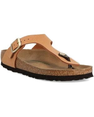 Birkenstock Gizeh Pantoletten mit veganer Schnalle - Braun