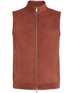 ZEGNA Chaleco con cremallera - Rojo
