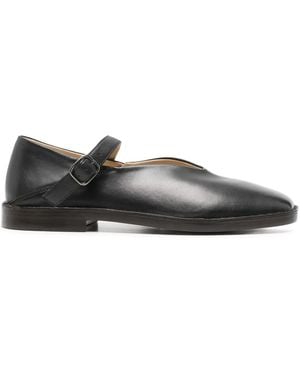 Lemaire Leather Flat Court Shoes - Grey