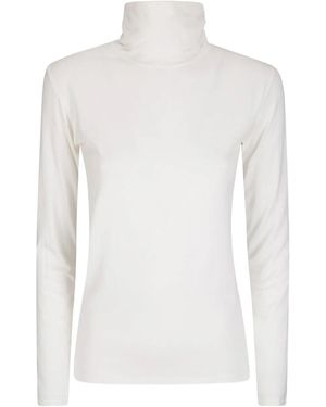 #MSM Dolcevita Turtleneck Long-Sleeve Top - White