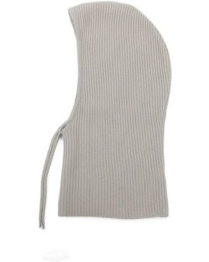N.Peal Cashmere Bonnet Côtelé En Cachemire - Gris