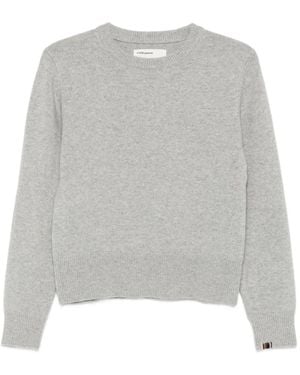 Extreme Cashmere Crew-Neck Fine-Knit Sweater - Gray