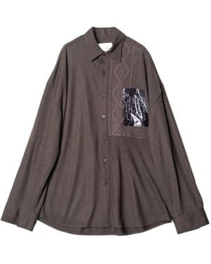 Yoshio Kubo Camicia Ghost Track Club - Marrone