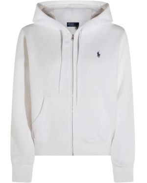 Polo Ralph Lauren Zip-Fastening Logo-Embroidered Hoodie - White