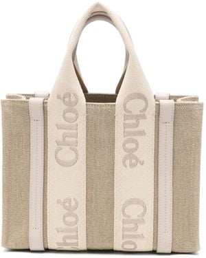 Chloé Small Woody Tote Bag - Natural