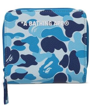 A Bathing Ape Cartera Abc Camo - Azul