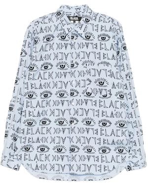 COMME DES GARÇON BLACK Graphic-Print Shirt - Blue