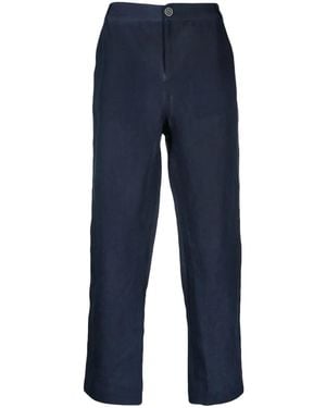 Avant Toi Straight-Leg Hemp Trousers - Blue