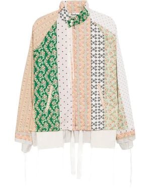 Midorikawa Floral-print jacket - Blanco