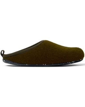 Camper Wabi Slip-On Wool Slippers - Green