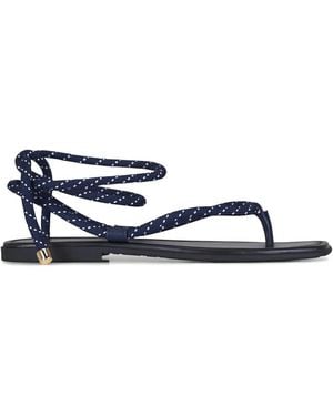 Veronica Beard Carmina Rope Detail Sandals - White