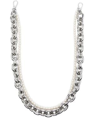 Simone Rocha Pearl-Embellished Bag Strap - White
