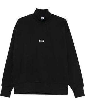 MSGM ハイネック スウェットシャツ - ブラック