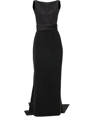 Carolina Herrera Abito Da Sera Con Strascico Sul Retro - Nero