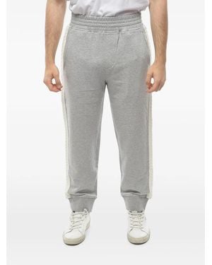 Neil Barrett Cable-Knit-Stripe Track Trousers - Grey