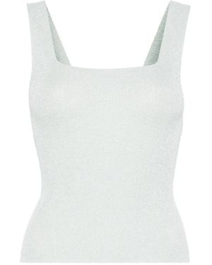 Twinset Ribbed-Knit Tank Top - White