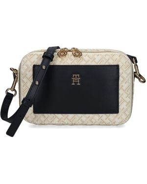 Tommy Hilfiger Umhängetasche Mit Monogramm-Print - Blau