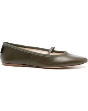 A.P.C. Leather Ballet Flats - Green