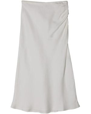 House of Dagmar Draped Midi Skirt - White