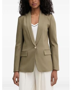 Morgan Shawl-Lapel Single-Breasted Blazer - Green