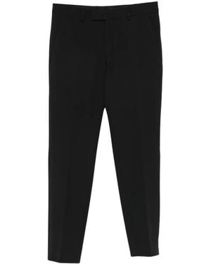 KARL LAGERFELD Flat-Front Tailored Trousers - Black