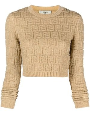 Fendi Jersey FF con hilos metalizados - Neutro