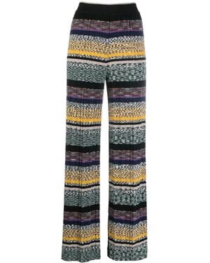 Missoni Striped Knitted Trousers - Blue
