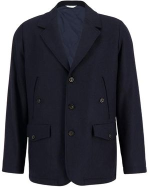 Boglioli Single-Breasted Wool-Blend Blazer - Blue