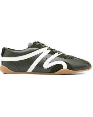 Giuseppe Zanotti Stripe-Detail Leather Trainers - Green
