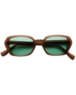 Our Legacy Earth Geometric-Frame Sunglasses - Green