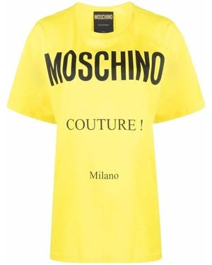 Moschino Couture Organic Cotton T-Shirt - Yellow
