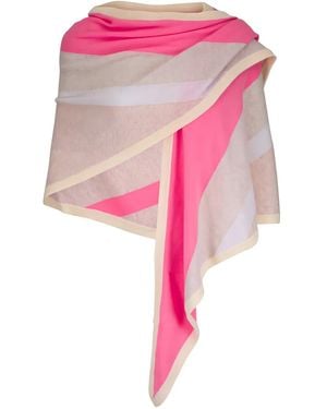 Kinross Cashmere Cameo Striped Scarf - Pink