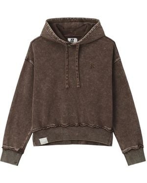 Izzue Sudadera Con Capucha Y Estampado Gráfico - Marrón