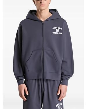 Sporty & Rich Varsity Crest Kapuzenjacke - Blau
