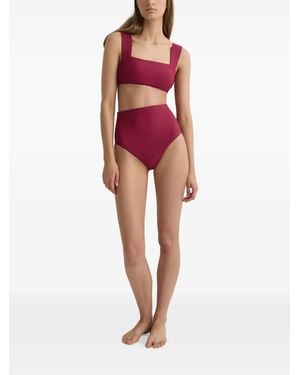 Bondi Born Elle Square-Neck Bikini Top - Red