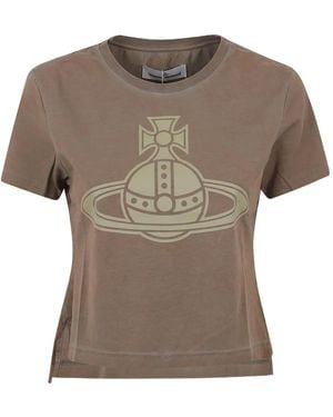 Vivienne Westwood Orb T-Shirt - Brown