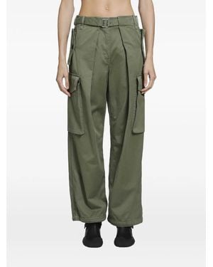 Loewe Cotton Cargo Pants - Green
