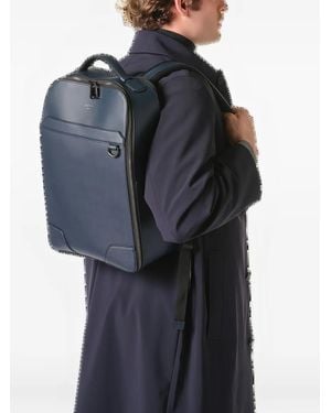 Lancel Charlie Convertible Leather Backpack - Blue