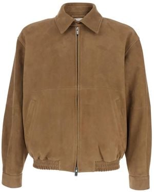 Tonywack Goat Suede Zip Jacket - Brown