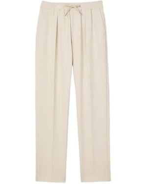 Sandro Elasticated-Drawstring Pants - Natural
