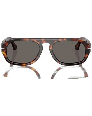 Persol Pilot-Frame Tortoiseshell Acetate Sunglasses - Grey
