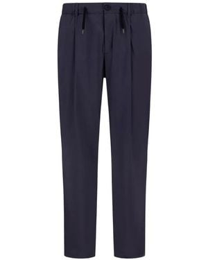 Herno Drawstring-Waist Tapered Pants - Blue